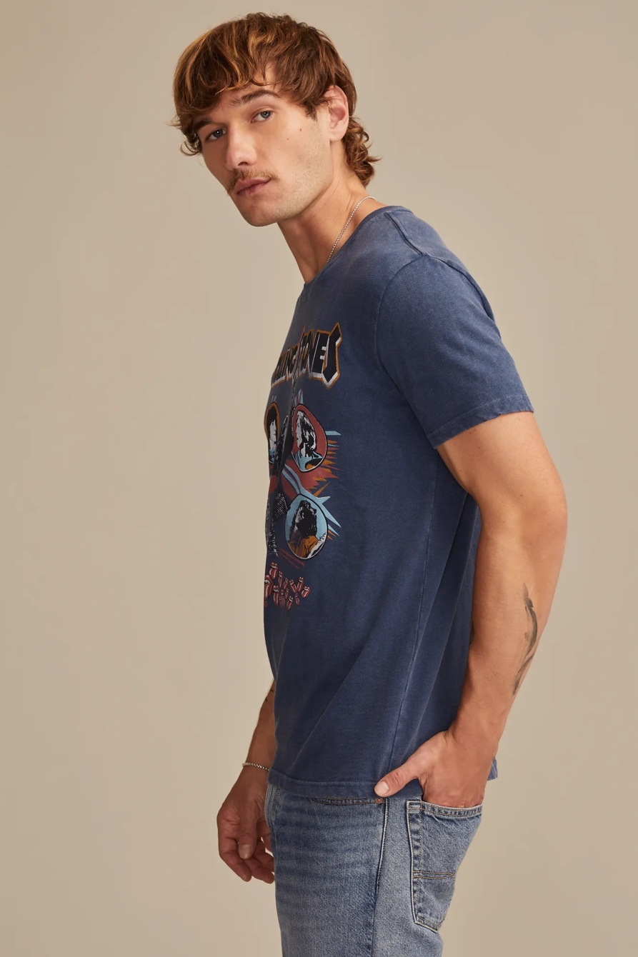 ROLLING STONES ARE COMING TEE — DARK DENIM — image 4
