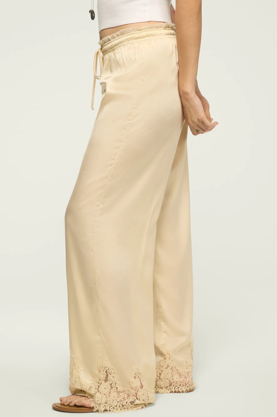LACE TRIM PANT — CREAM — image 5