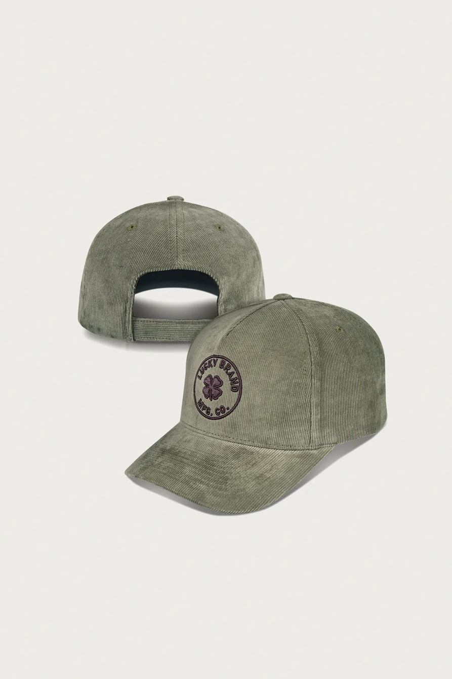 Lucky MFG Co. Embroidered Corduroy Hat — BRIGHT GREEN — image 6