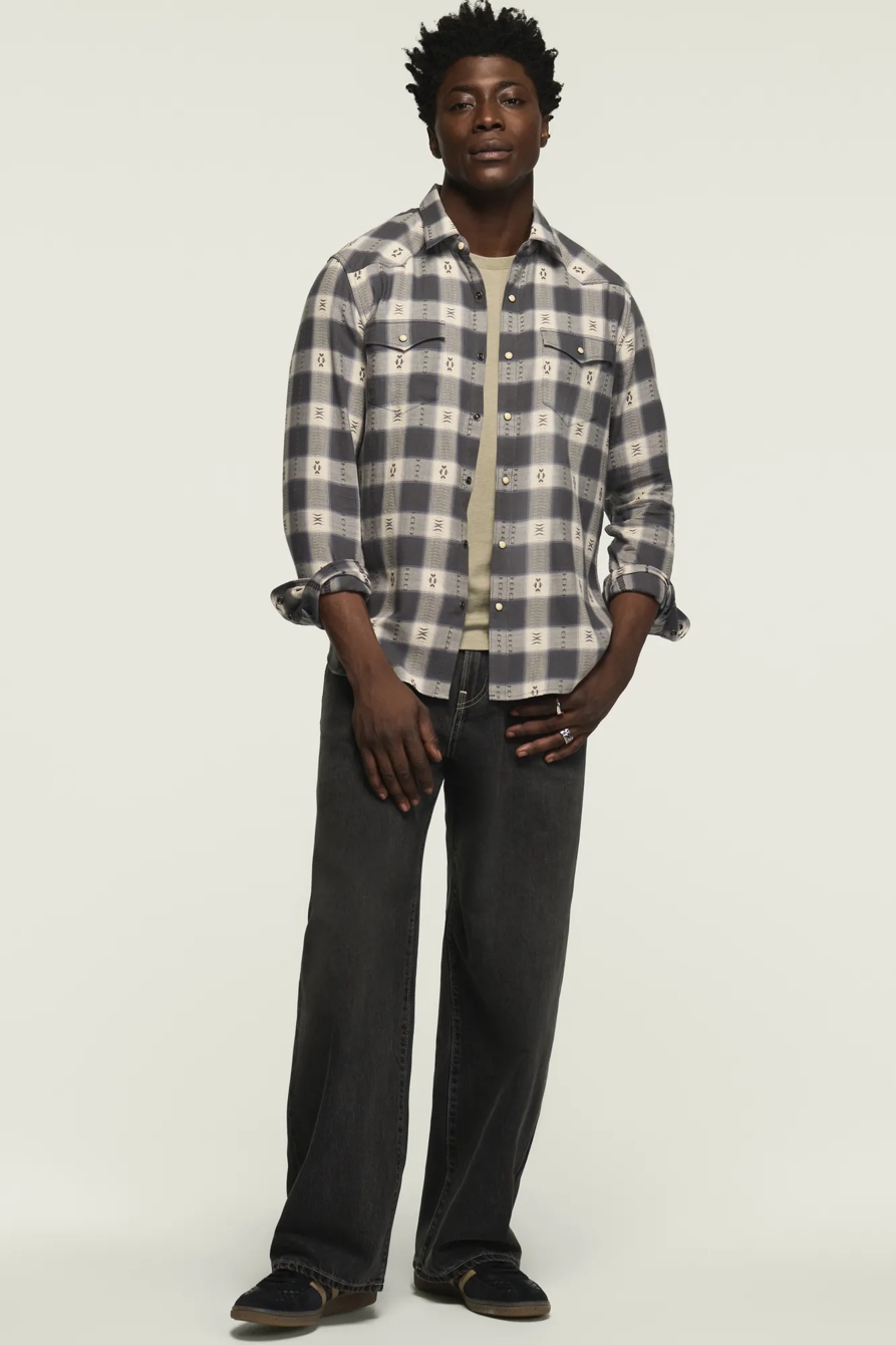 PLAID MESA WESTERN SHIRT — Grey Plaid — image 1