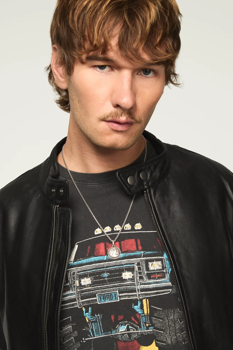 CLEAN LEATHER BONNEVILLE JACKET — #001 BLACK — image 2