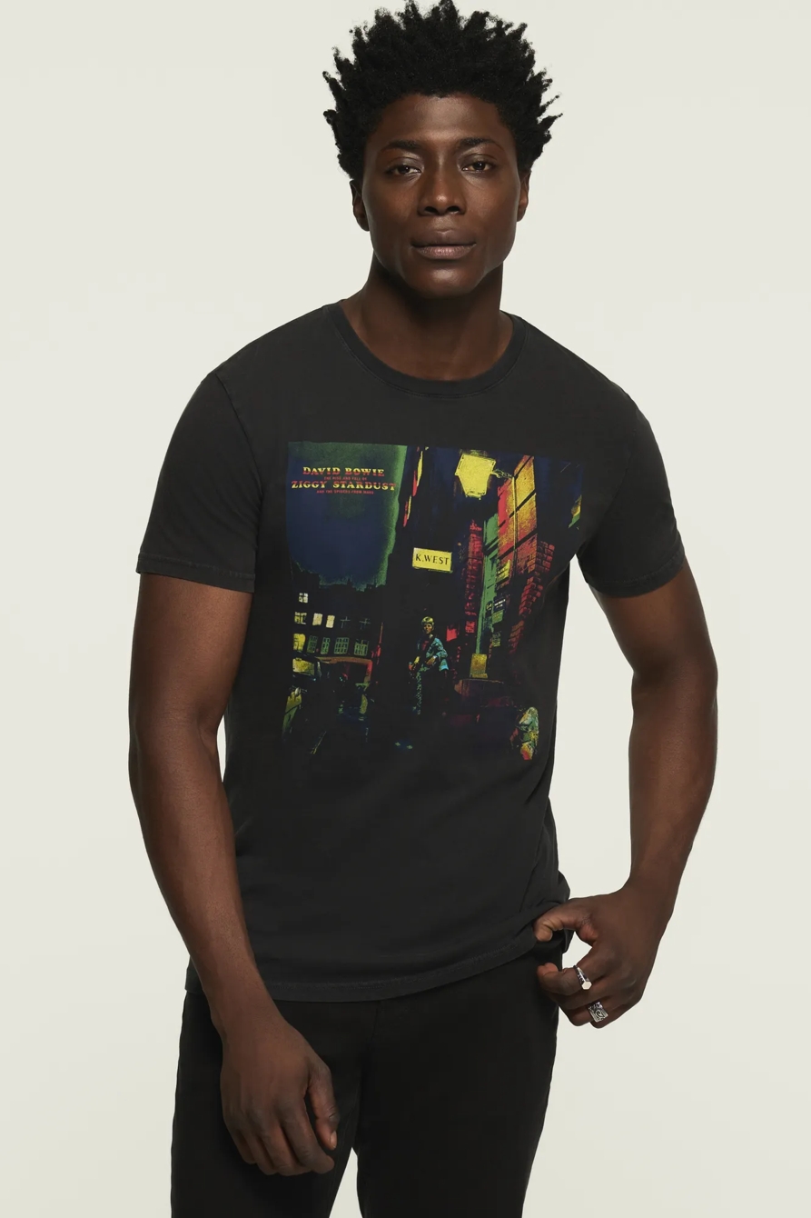 DAVID BOWIE ZIGGY STARDUST TEE — JET BLACK — image 1