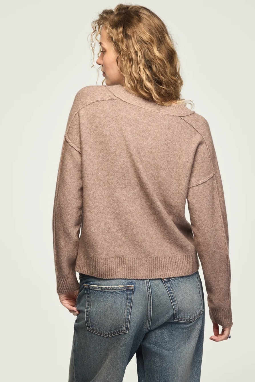 CLOUD SOFT V NECK SWEATER — BROS B2452 FALCON HEATHER — image 3