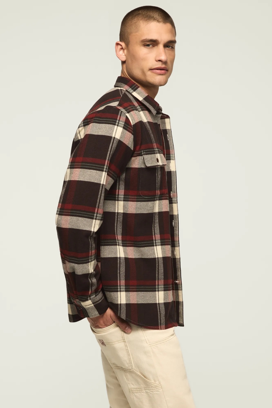 PLAID CLOUD SOFT FLANNEL SHIRT — BROWN PLAID — image 4
