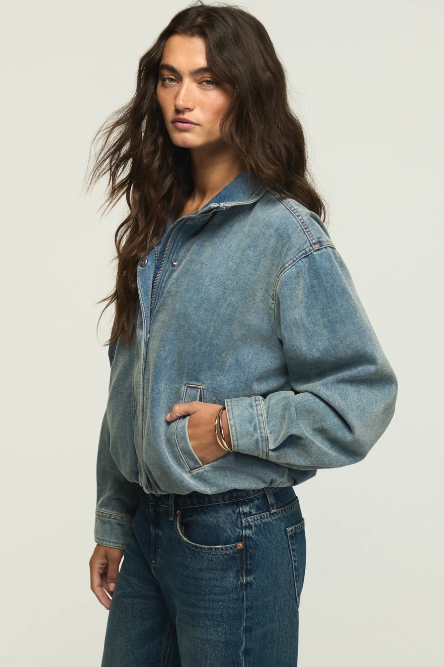DENIM LUXE JACKET — VIXEN WASH — image 4