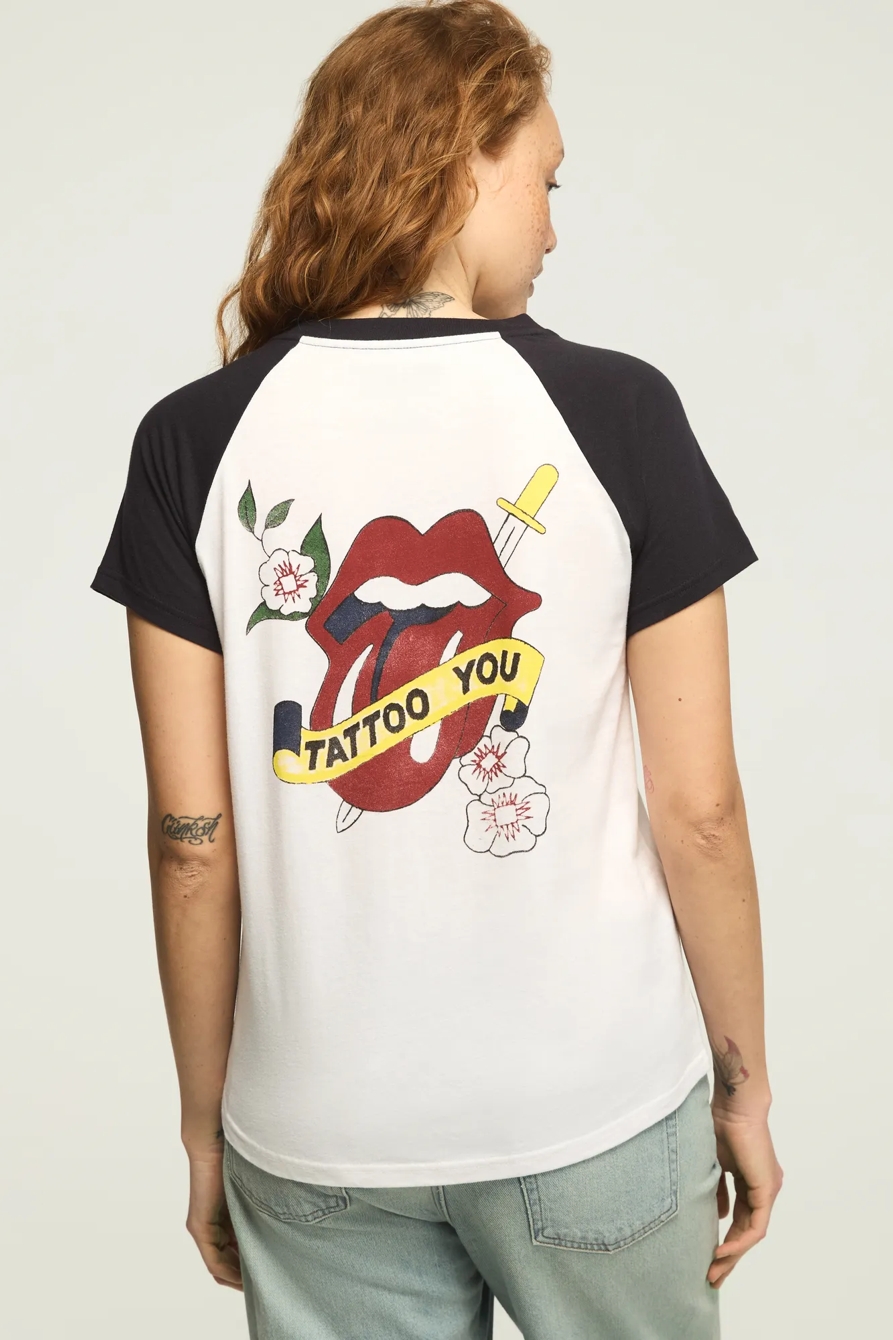 ROLLING STONES TATTOO YOU RAGLAN TEE — BRIGHT WHITE — image 2