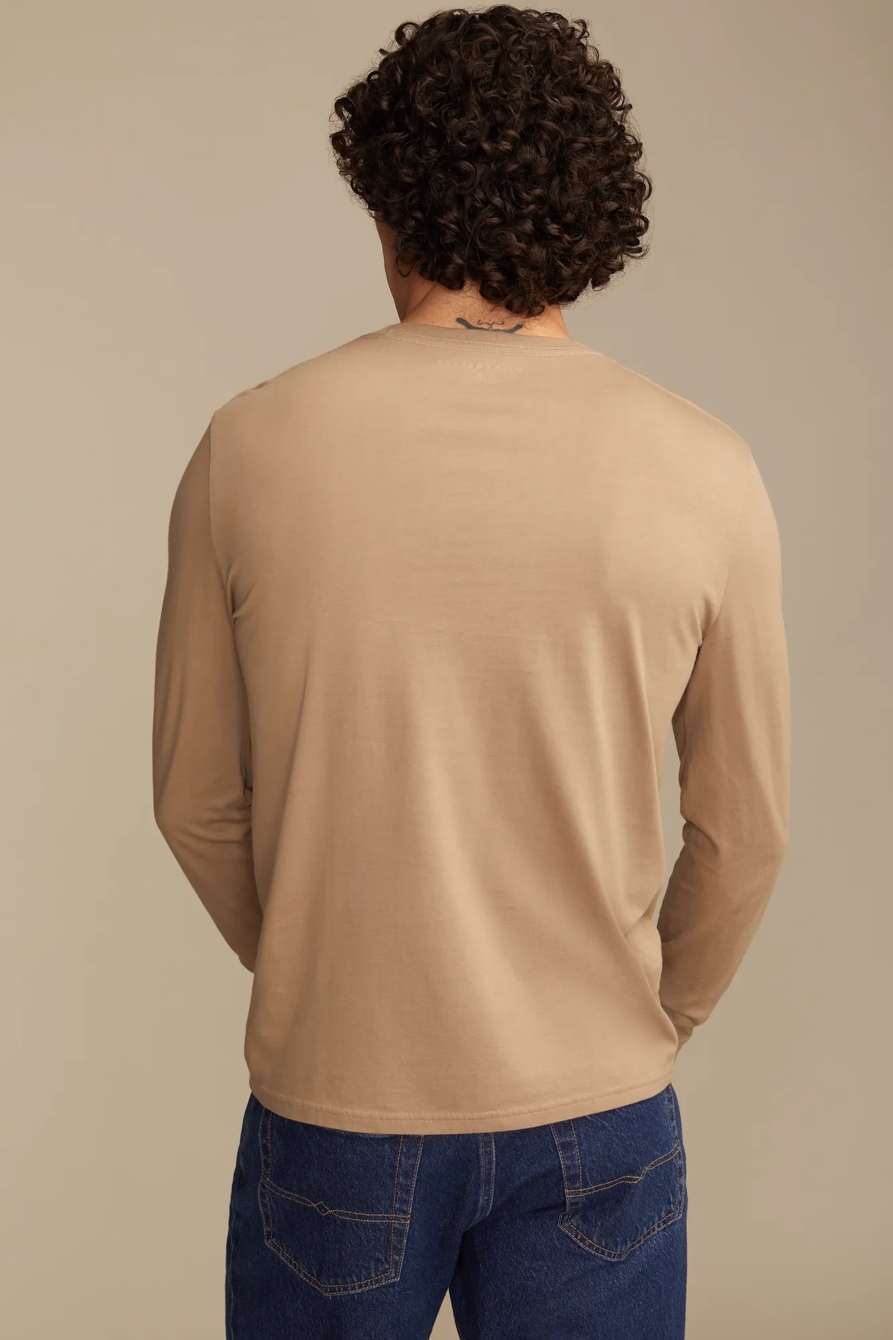 SUPIMA LONG SLEEVE CREW — TIMBER WOLF — image 3