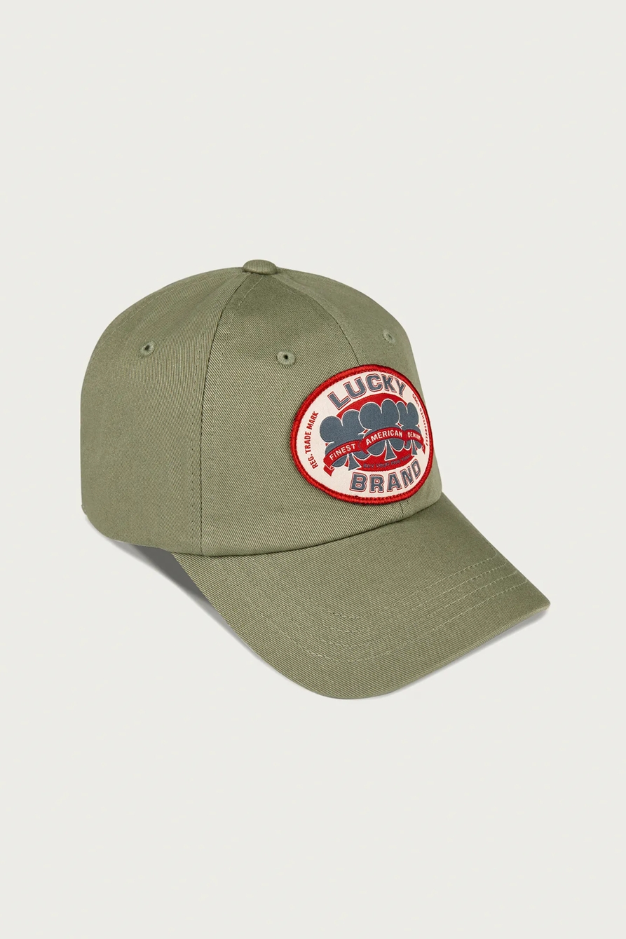 Oval Clover Patch Dad Hat — BRIGHT GREEN — image 1