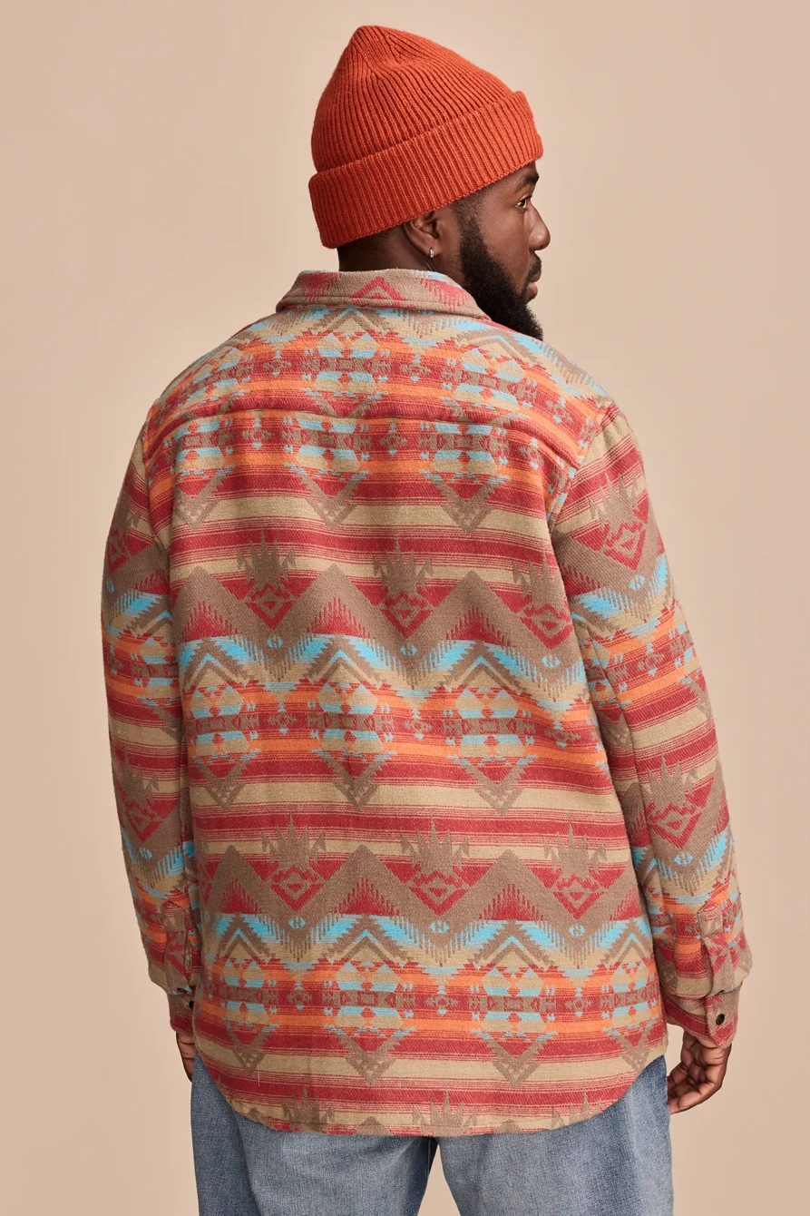 BIG & TALL SOUTHWESTERN JACQUARD HUMBOLDT LONG SLEEVE SHIRT — ORANGE MULTI — image 4