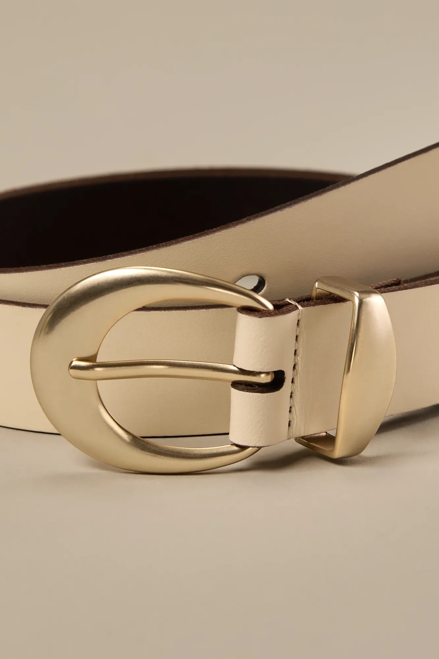 MODERN LEATHER BELT — OPEN WHITE/NATURAL — image 3