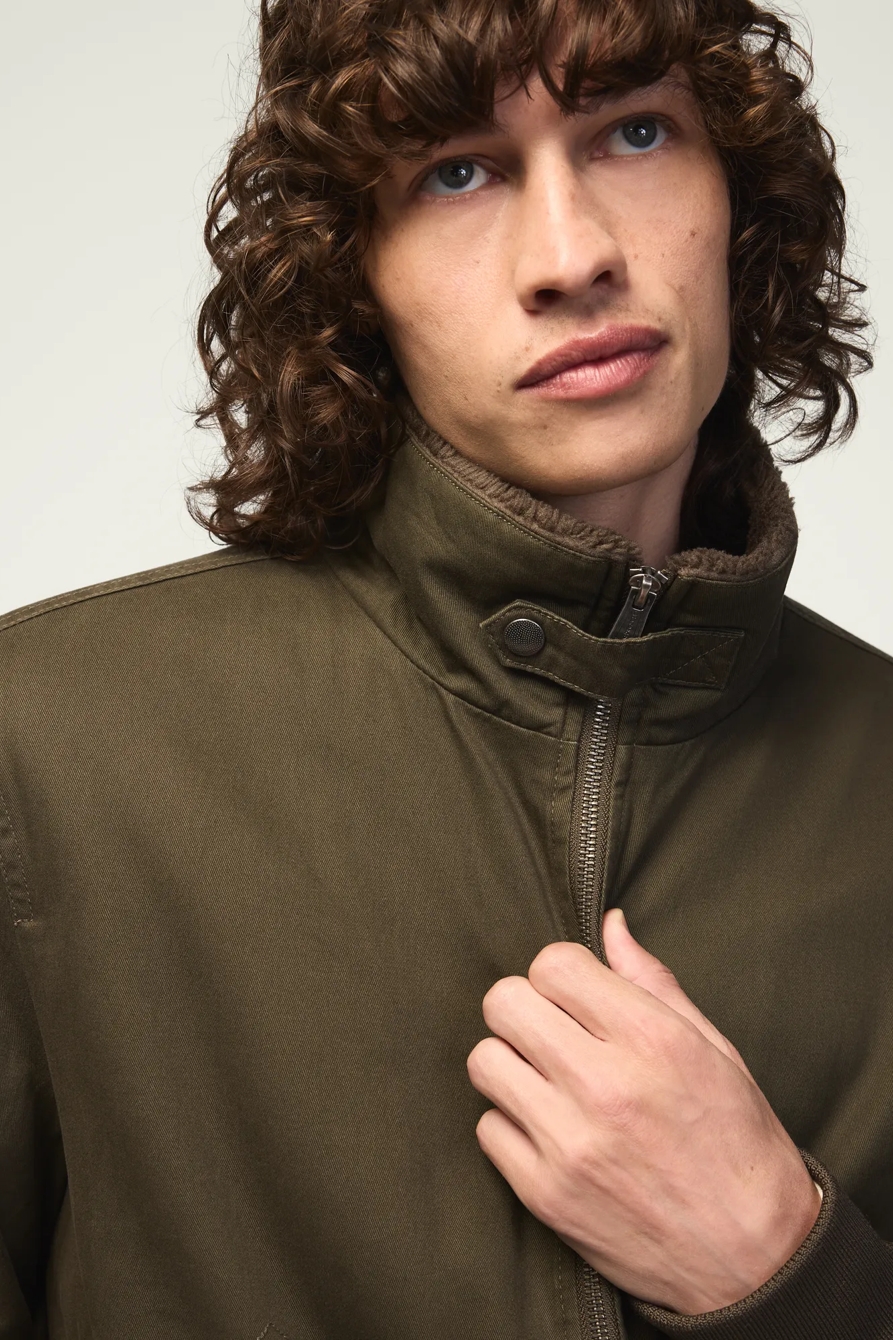 SHERPA LINED FLIGHT JACKET — OLIVE — image 7