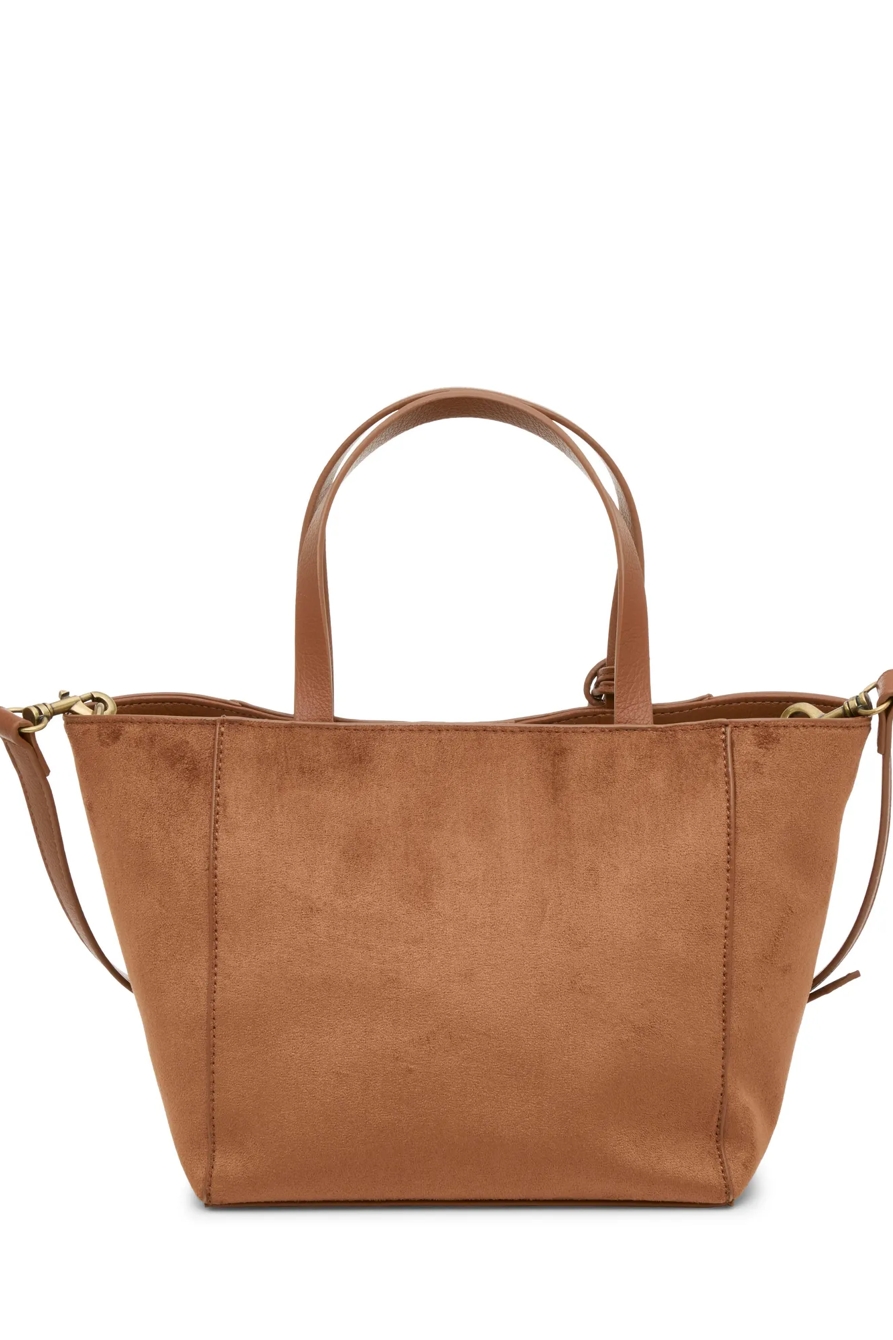 ENNA VEGAN LEATHER TOTE — HONEY TAN — image 2