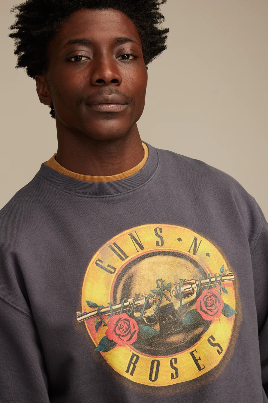 GUNS N ROSES CREW SWEATSHIRT — Ombre Blue — image 2