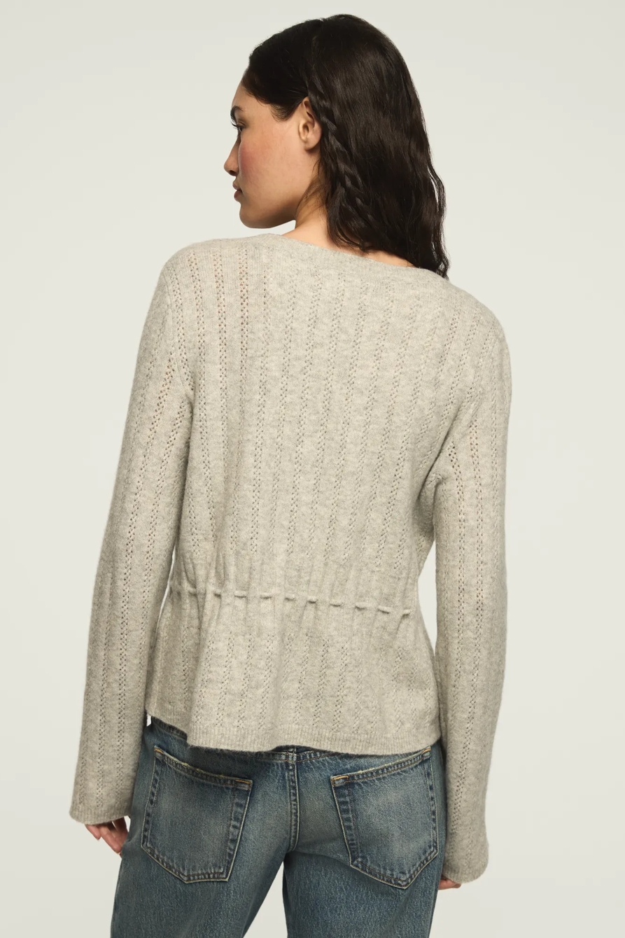 CLOUD SOFT BABYDOLL CARDIGAN — LIGHT HEATHER GRAY — image 5