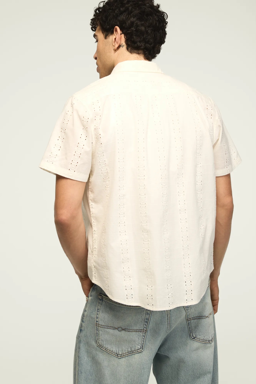 NOVELTY EYELET SAN GABRIEL SHIRT — TOFU — image 3