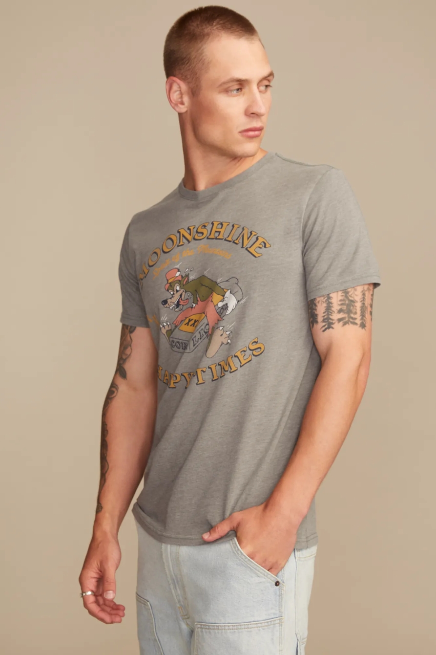 MOONSHINE WOLF TEE — CASTOR GRAY — image 4