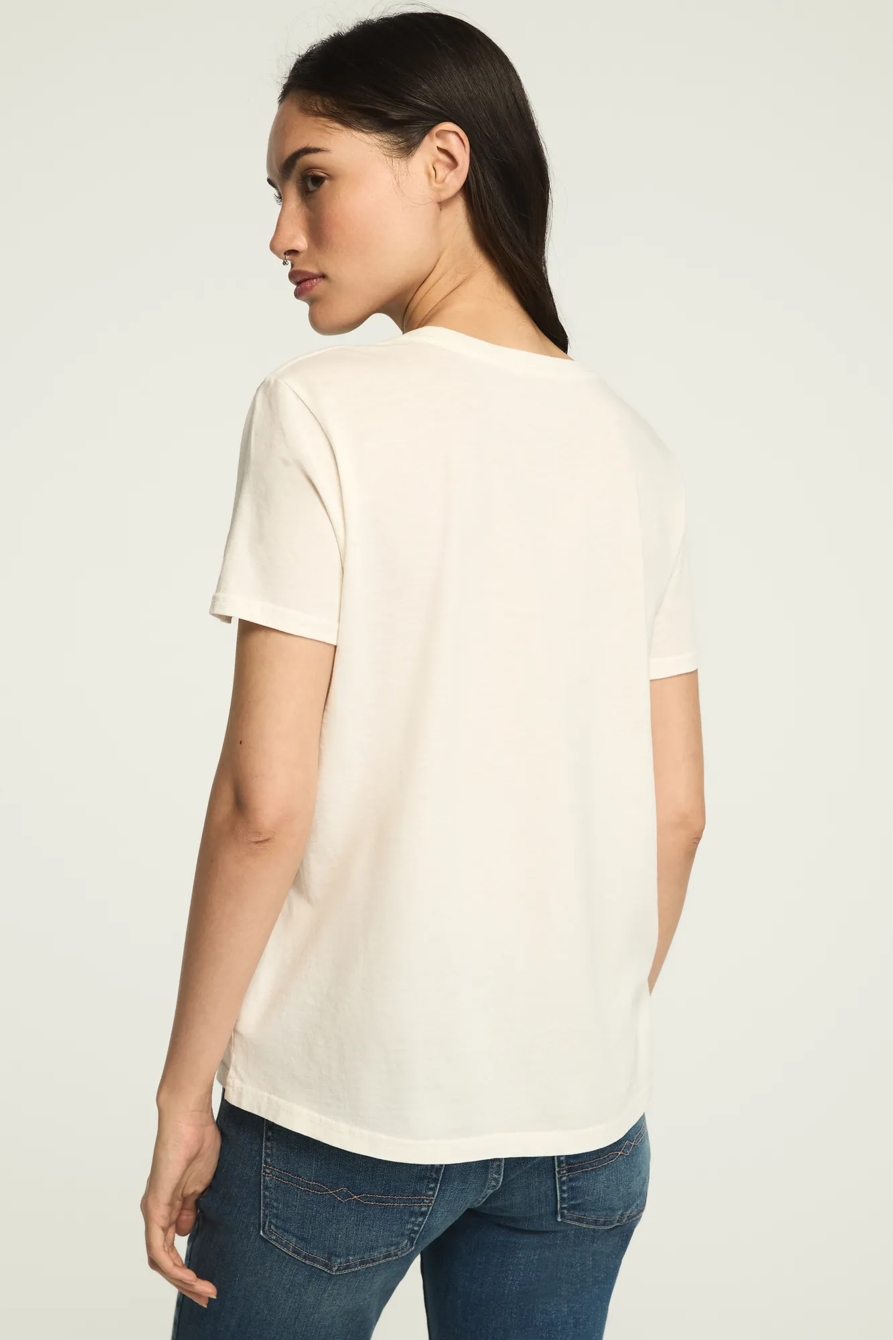 QUEEN STOOP EMBELLISHED CLASSIC CREW — BRIGHT WHITE — image 3