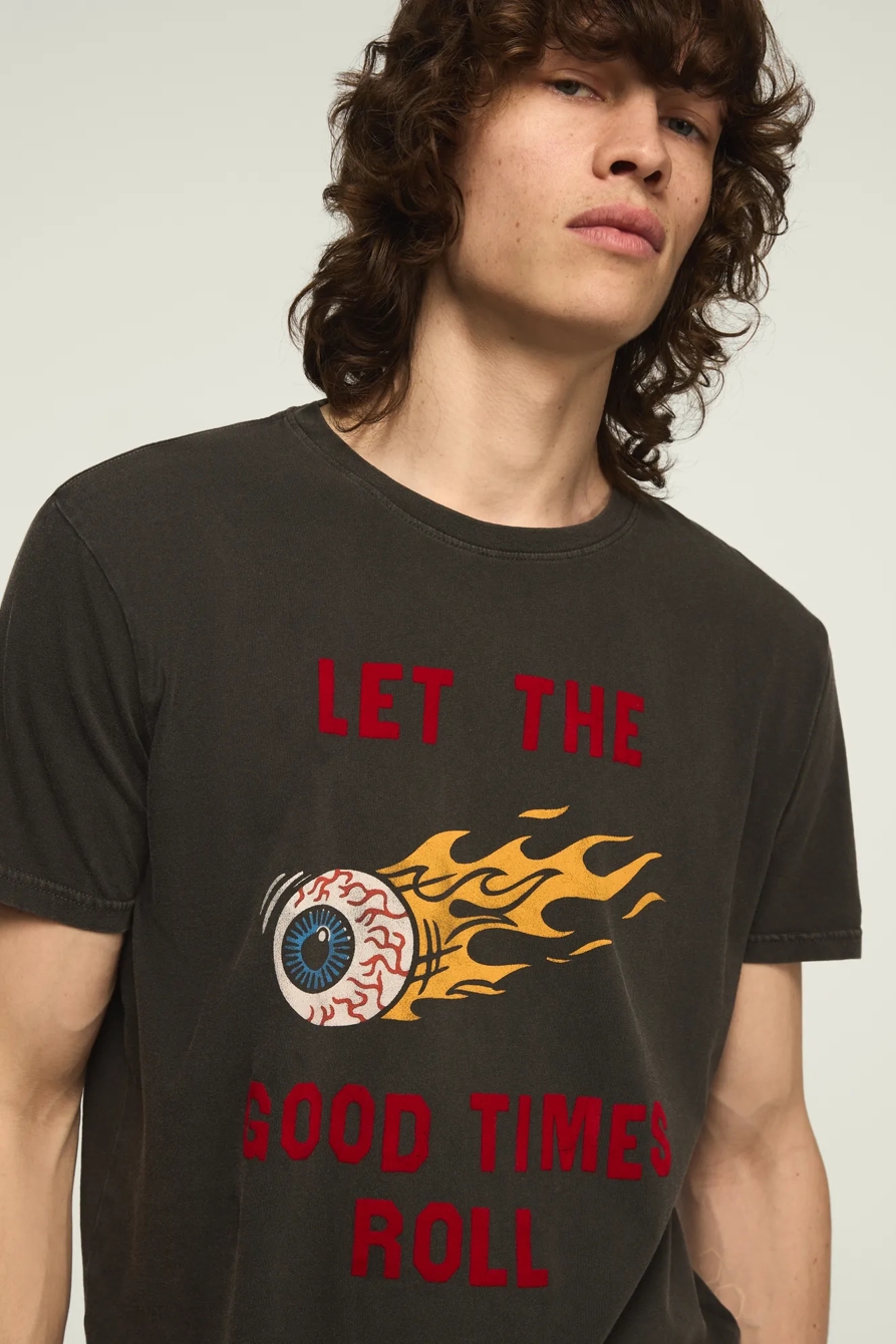 GOOD TIMES EYEBALL TEE — RAVEN — image 1