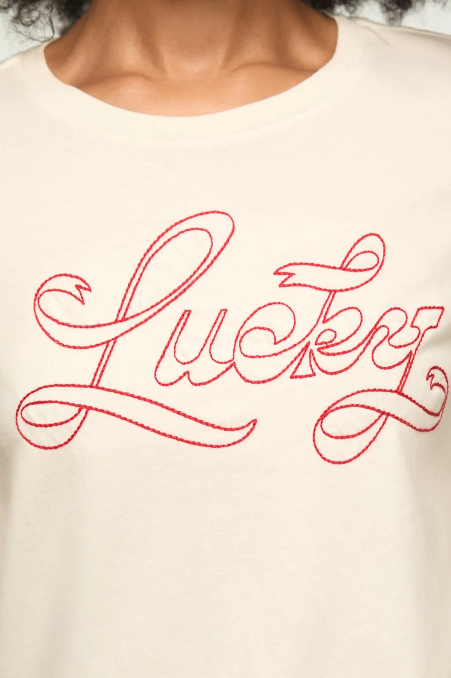 LUCKY RIBBON CLASSIC CREW — GARDENIA — image 2