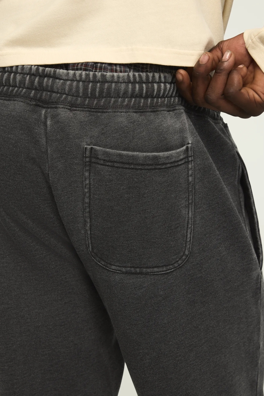 VENICE BURNOUT FRENCH TERRY  SWEATPANT — JET BLACK — image 4
