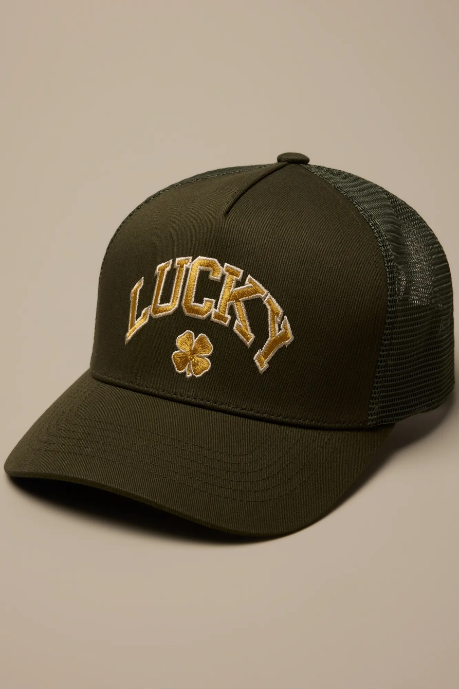 CLOVER TRUCKER HAT — GREEN — image 1