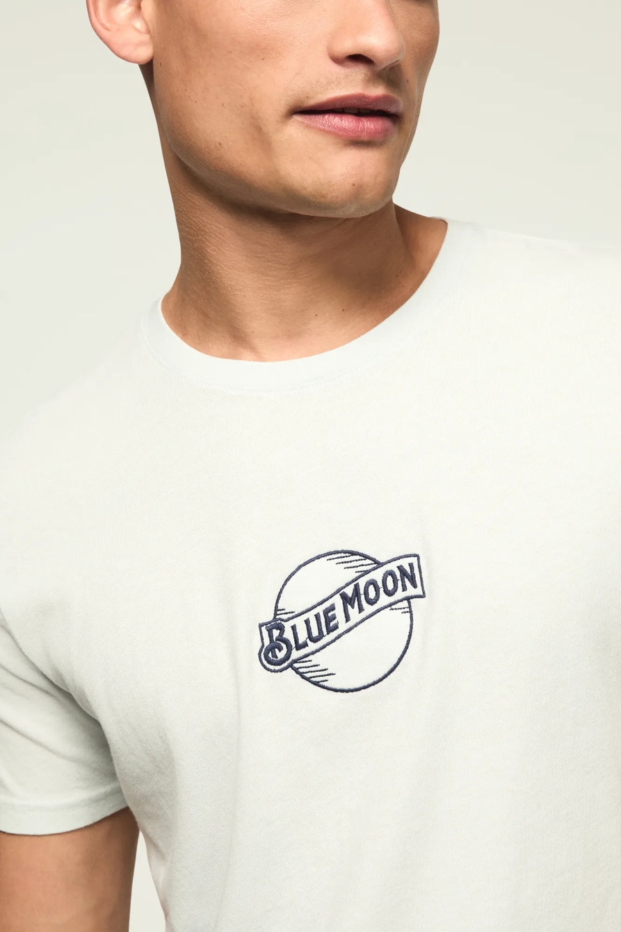 BLUE MOON LOGO TEE — ILLUSION BLUE — image 2