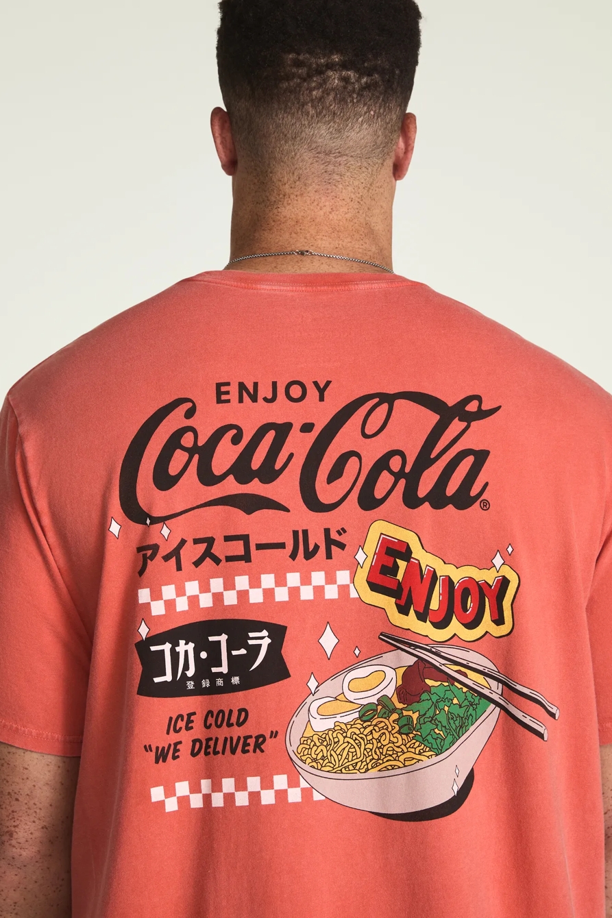 Big & Tall COCA COLA NOODLES TEE — PAPRIKA — image 3