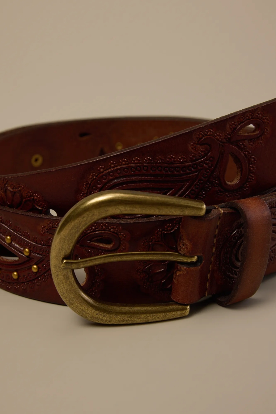 OPEN WORK BELT — BROWN — image 3