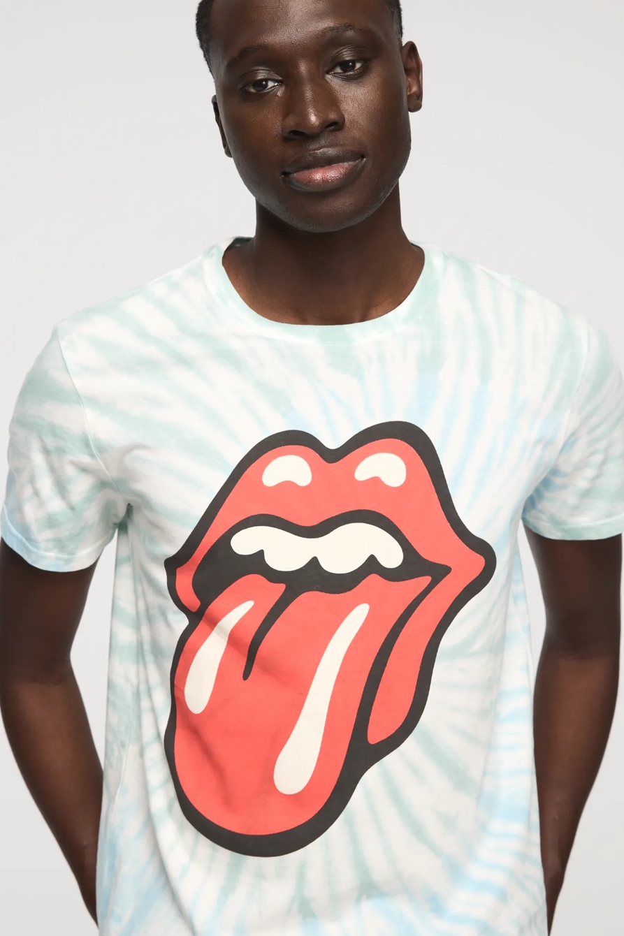 ROLLING STONES TIE DYE TEE — BLUE MULTI — image 1