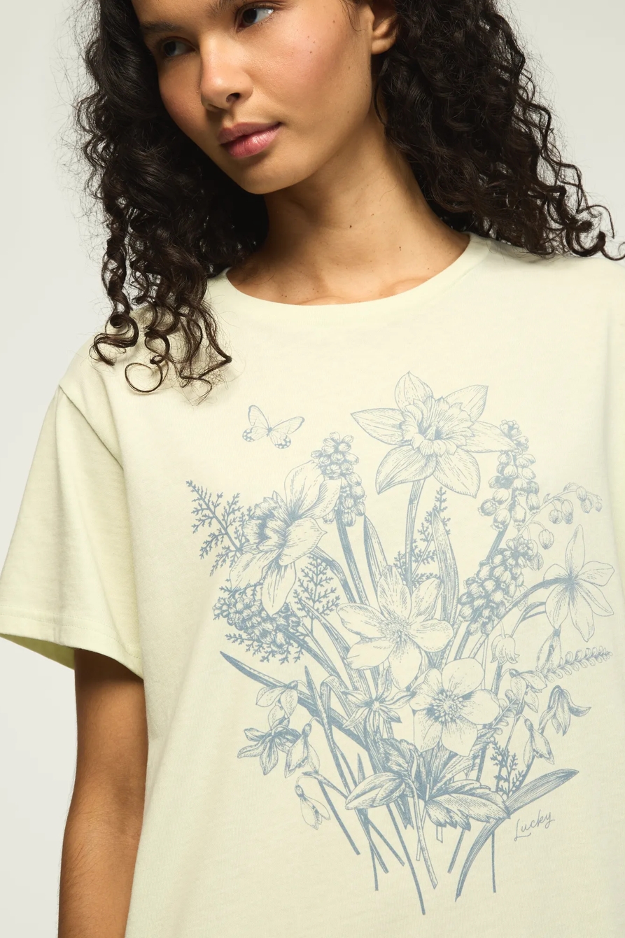 FLORAL BOTANICAL BOYFRIEND — SEAFOAM GREEN — image 1