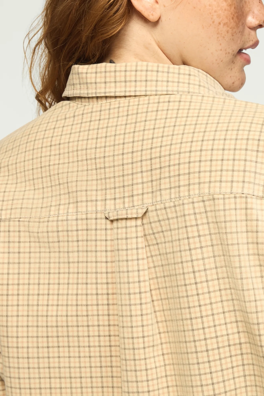 CROPPED CORDUROY SHIRT — OAT TATTERSALL — image 4