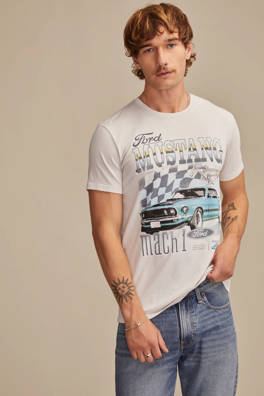 FORD MUSTANG MATCH TEE — DAWN BLUE — image 2