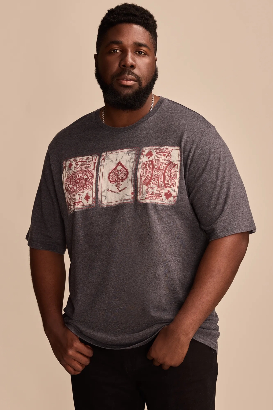 BIG & TALL POKER CARDS TEE — JET BLACK — image 1