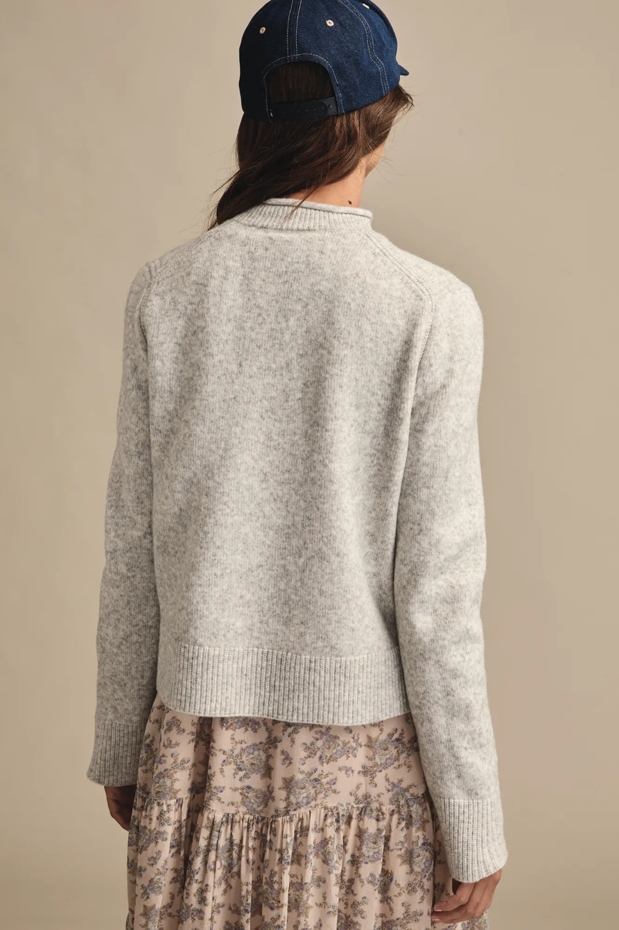ROLL NECK PULLOVER — LIGHT HEATHER GRAY — image 3