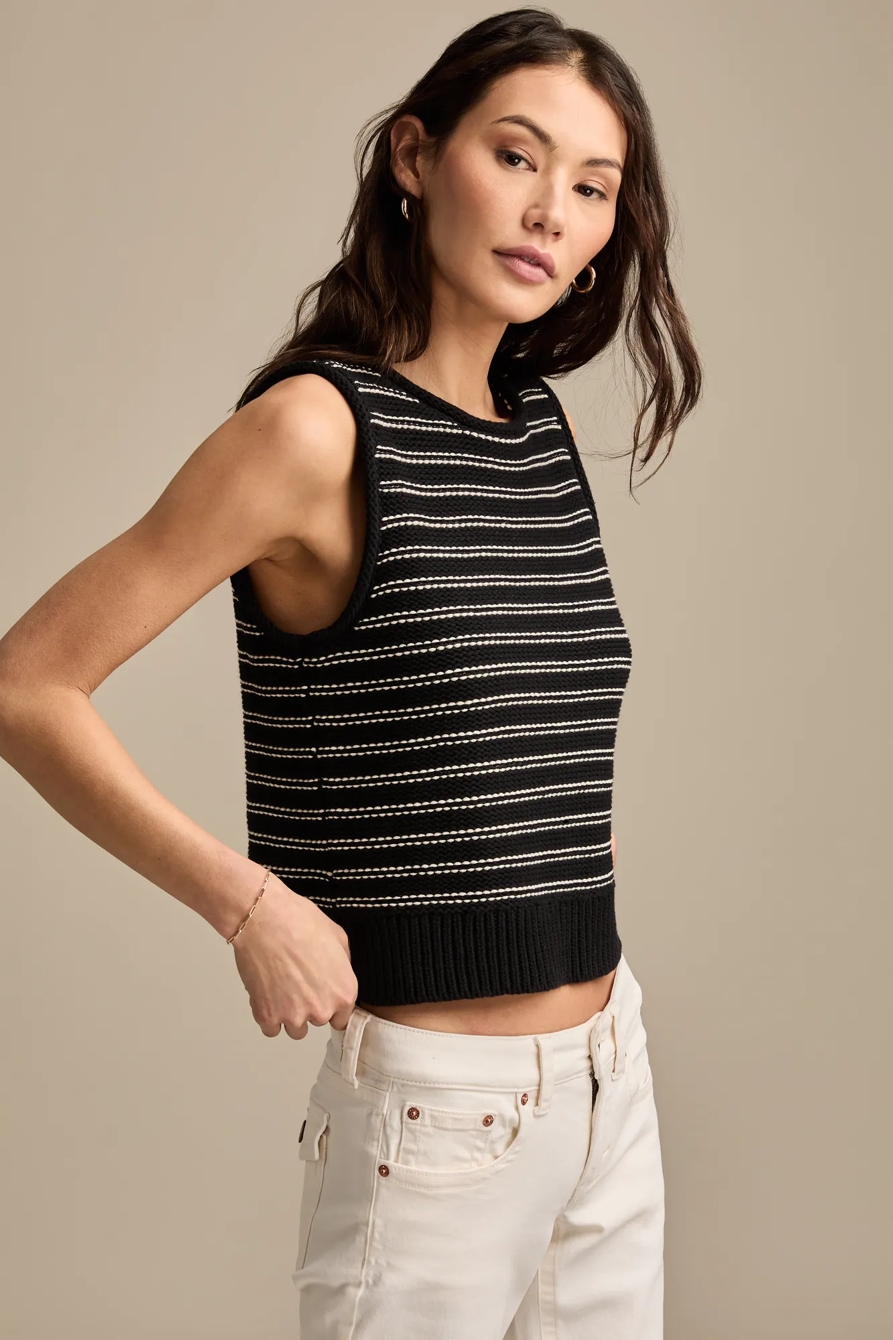 PULLOVER SWEATER VEST — BLACK COMBO — image 4