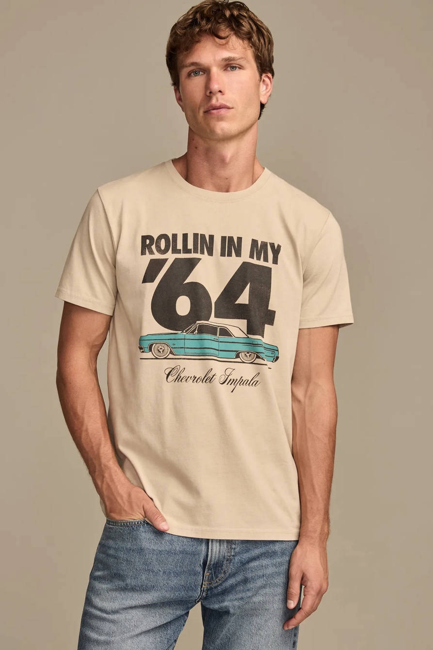 64 CHEVY IMPALA TEE — FEATHER GRAY — image 1