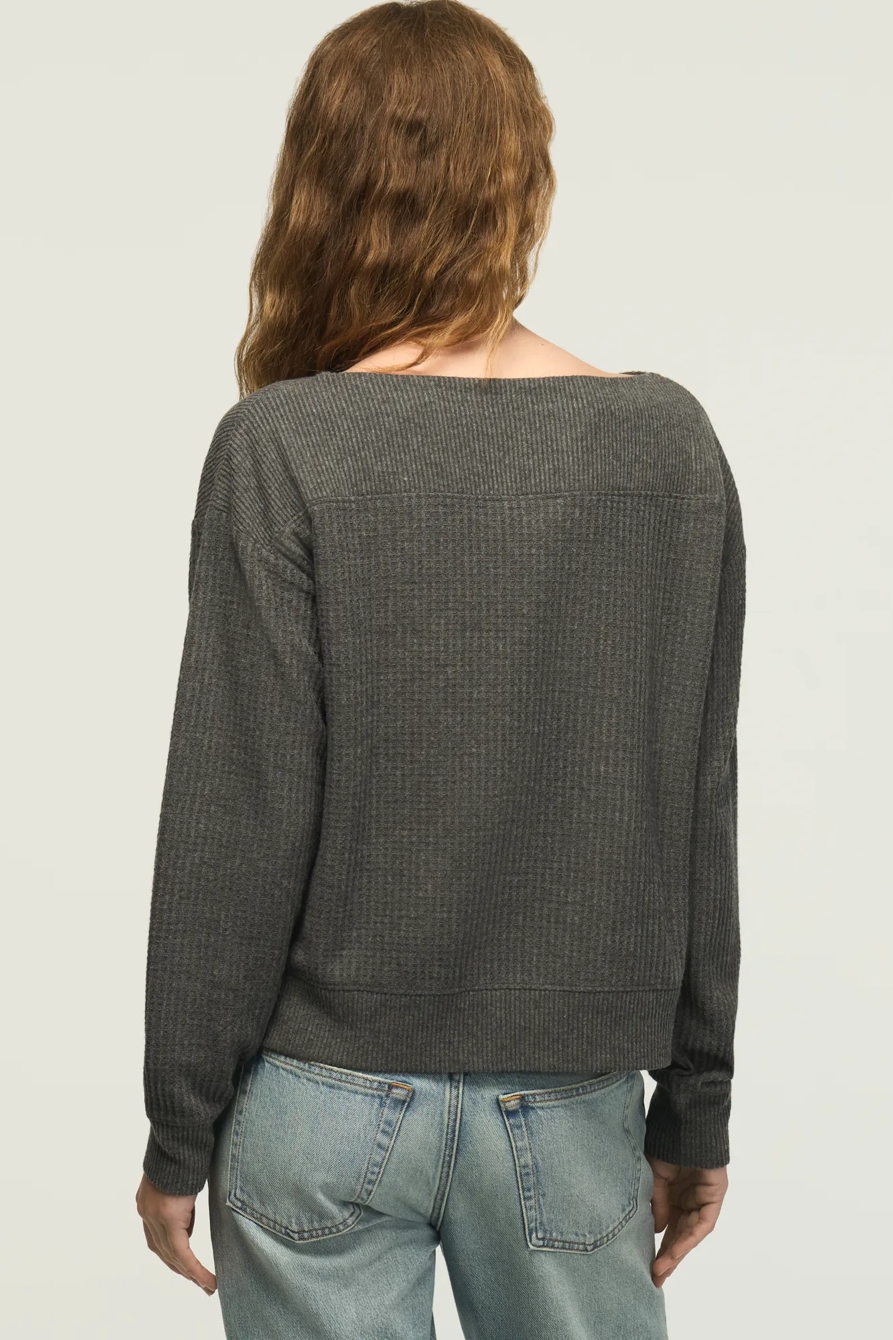 CLOUD BATEAU POPOVER — CHARCOAL HEATHER GREY — image 3