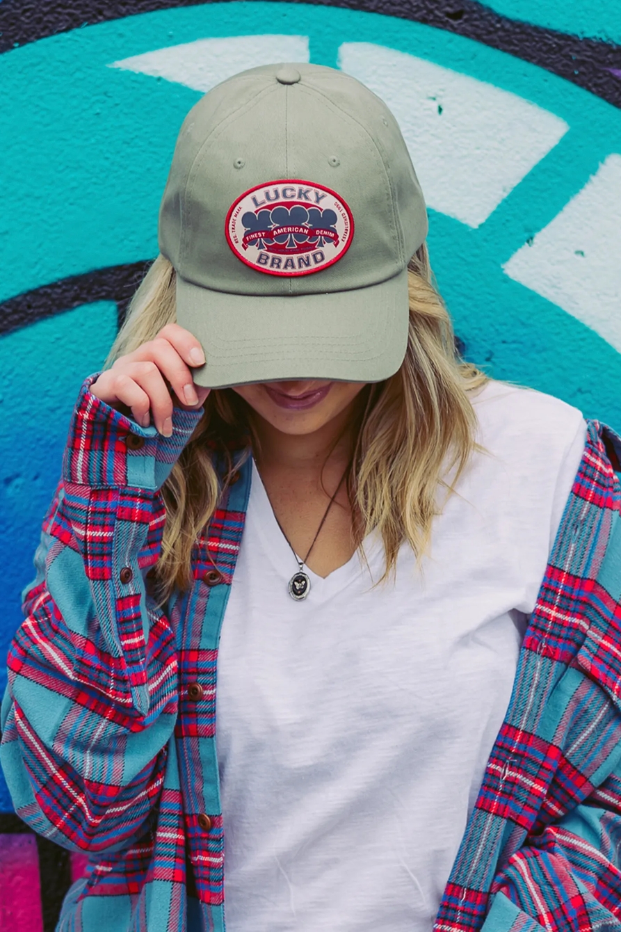 Oval Clover Patch Dad Hat — BRIGHT GREEN — image 6