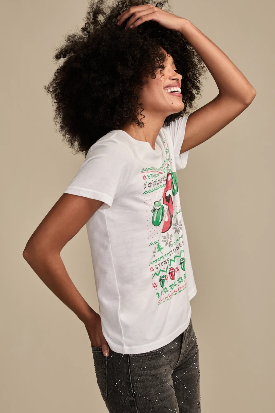 ROLLING STONES FAIR ISLE CLASSIC CREW — BRIGHT WHITE — image 4