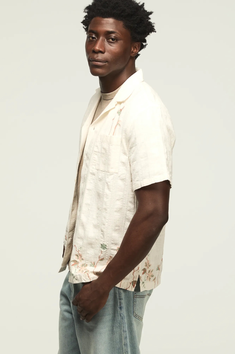 NOVELTY CAMP COLLAR SHIRT — CREAM MULTI — image 4