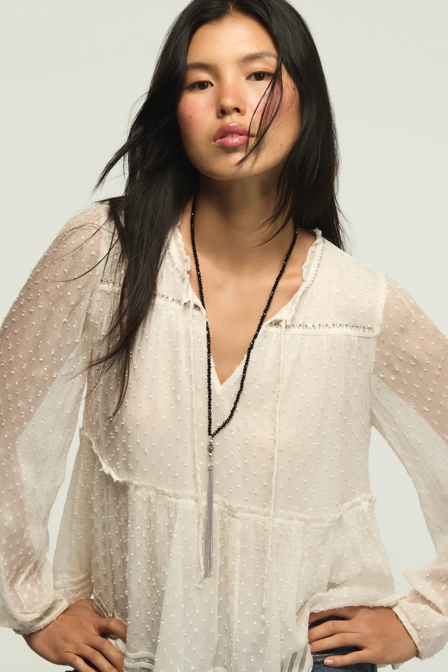 Tassle Chain Necklace — SILVER — image 1