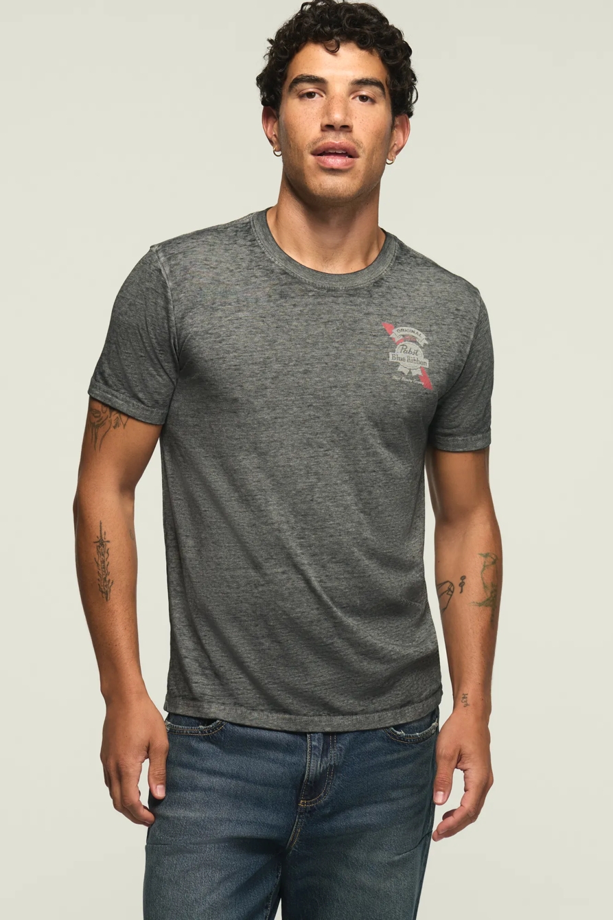 Pabst Burnout Tee — #001 BLACK — image 2
