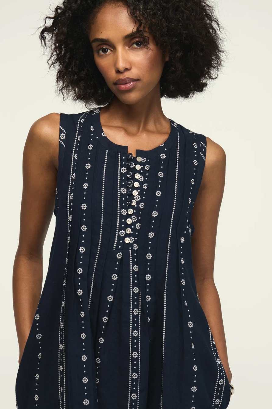 PINTUCK MINI DRESS — OMBRE BLUE — image 2