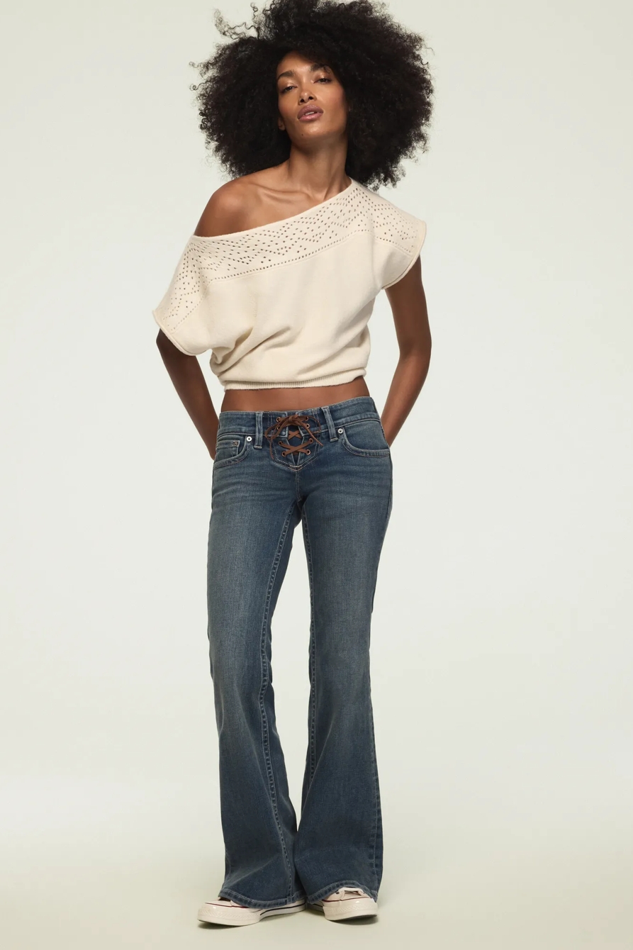 POINTELLE CLOUD SOFT SWEATER TEE — WHITECAP GRAY — image 3