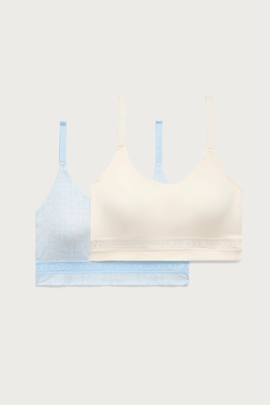 2HGR PLUS BRUSH MICRO LOUNGE BRA — MEDIUM BLUE — image 1