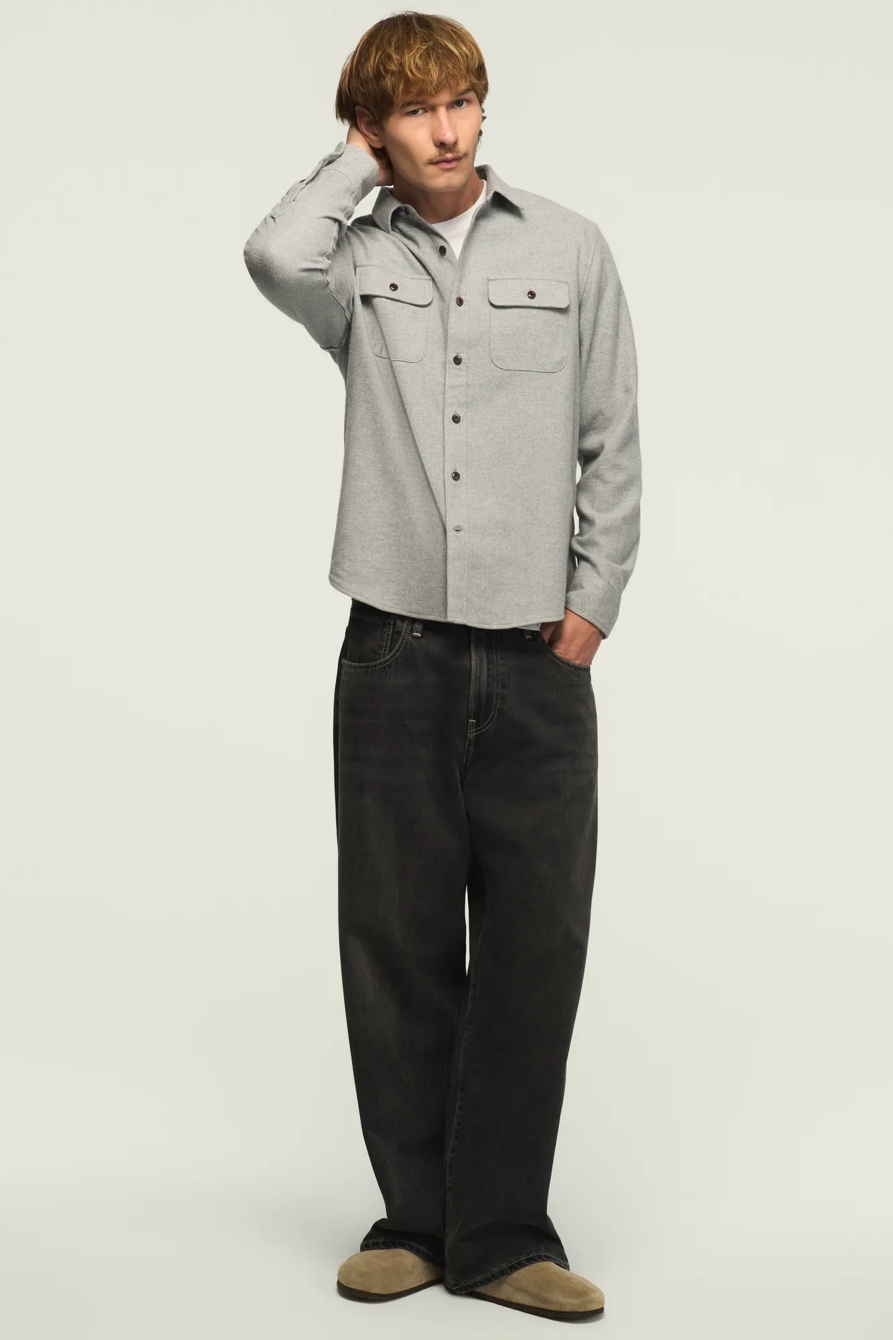 CLOUD SOFT FLANNEL HUMBOLDT SHIRT — HEATHER GREY — image 2