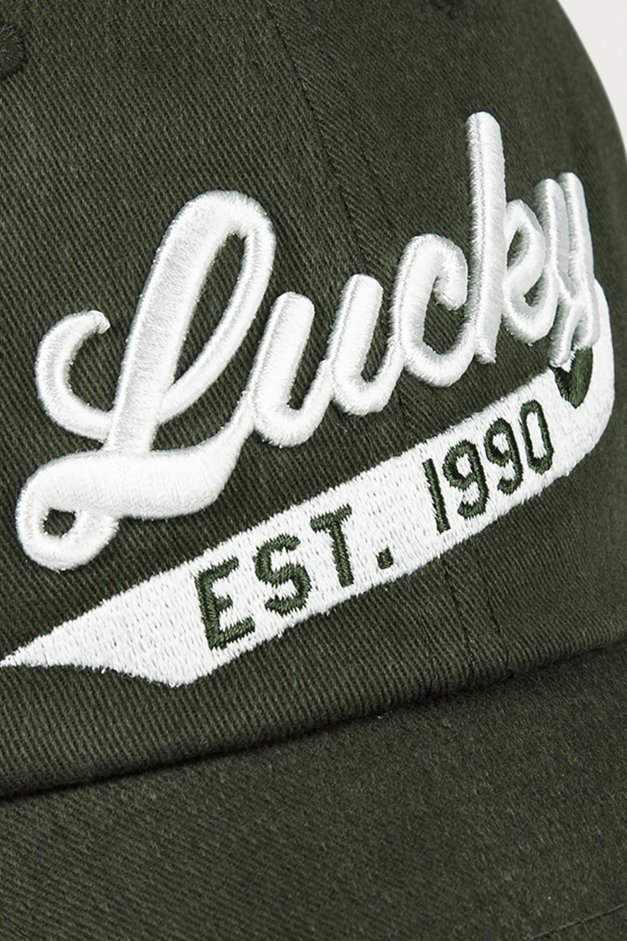 Lucky 1990 Embroidered Dad Hat — LIGHT GREEN — image 3