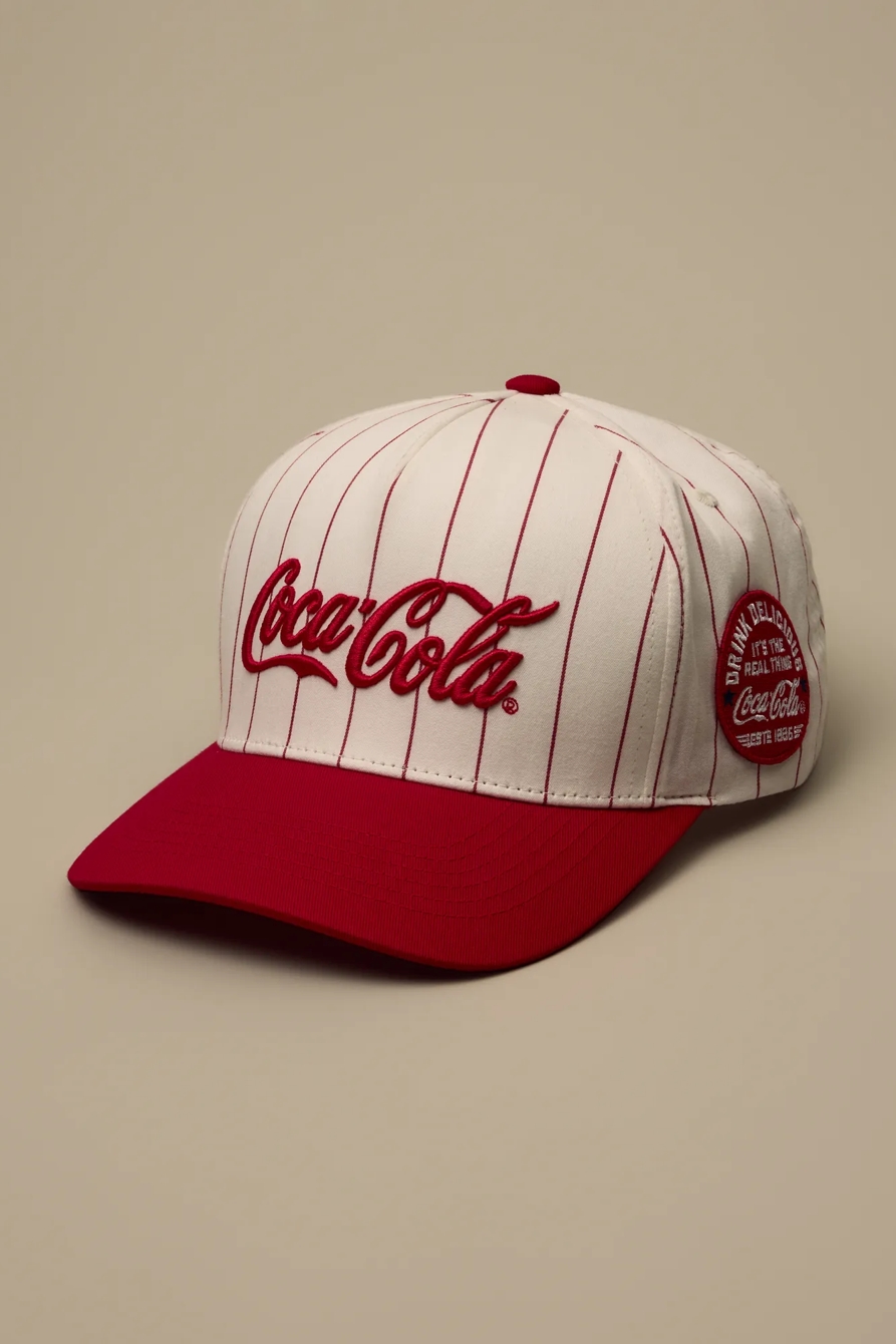PINSTRIPE COCA COLA BASEBALL HAT — MULTI — image 1