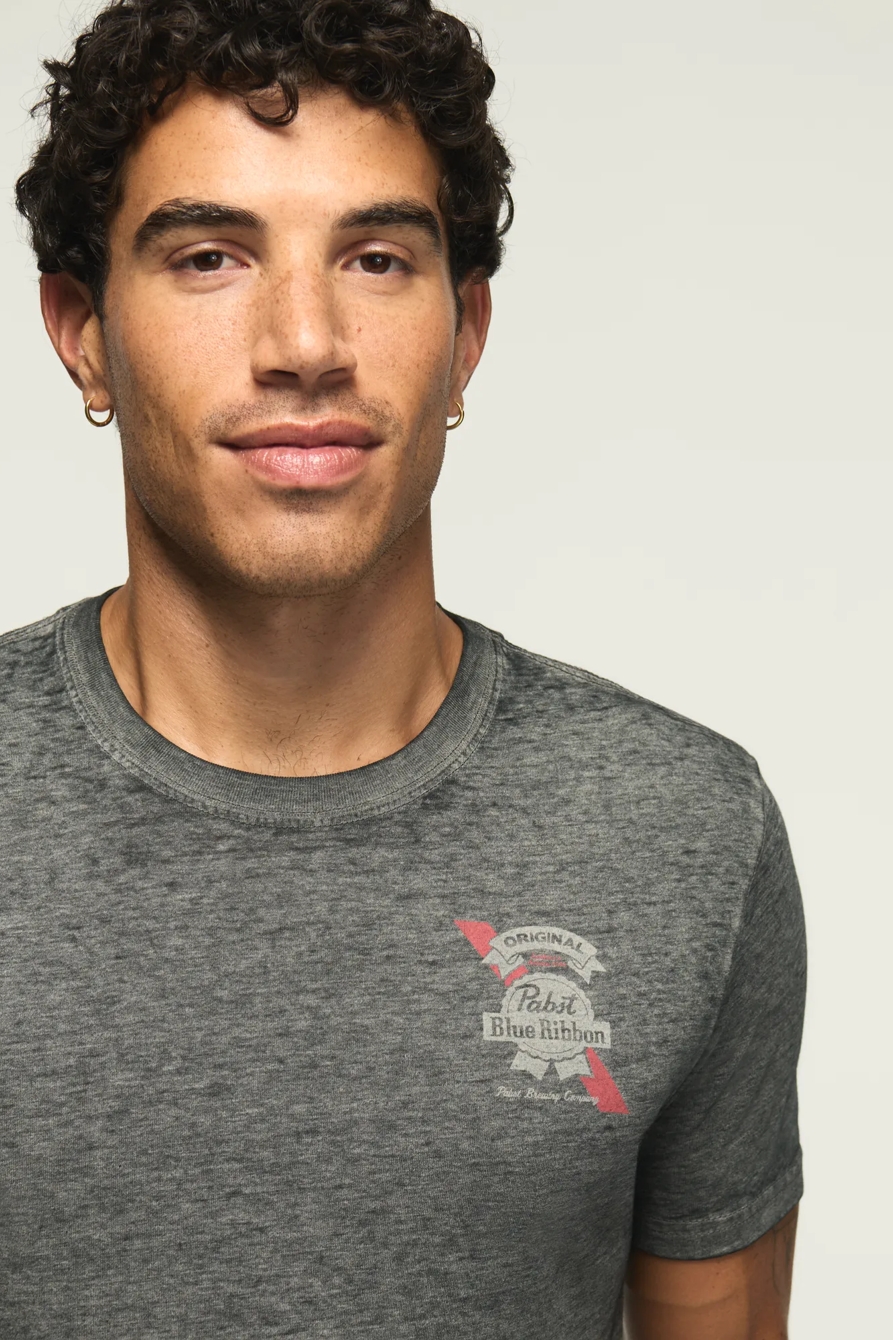 Pabst Burnout Tee — #001 BLACK — image 3
