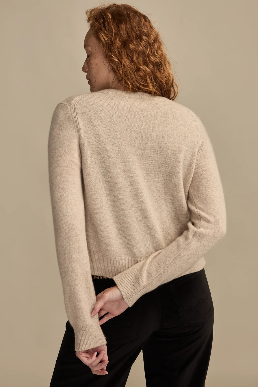 CASHMERE CARDIGAN — SEASHELL — image 3